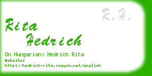 rita hedrich business card